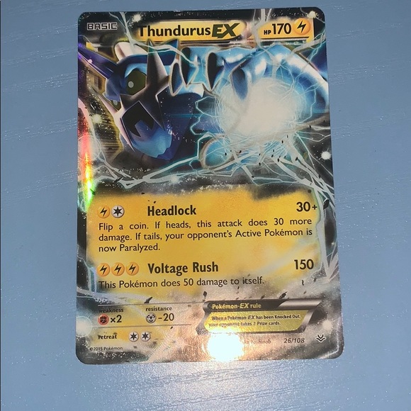 Toys | Thundurus Ex Pokmon Card | Poshmark